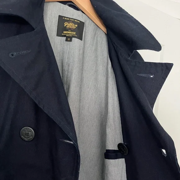 Golden Bear Made in USA Men’s Real Indigo PeaCoat Medium - Picture 5 of 10